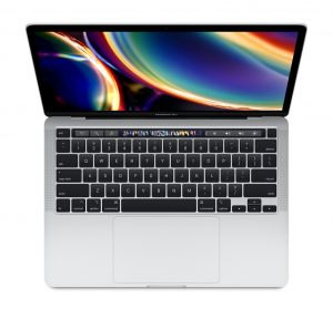 MacBook Pro 13" 4TBT Mid 2020 (Intel Quad-Core i5 2.0 GHz 16 GB RAM 512 GB SSD), Silver, Intel Quad-Core i5 2.0 GHz, 16 GB RAM, 512 GB SSD
