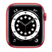 Watch Series 6 Aluminum Cellular (44mm), Red, Red Sport Band
